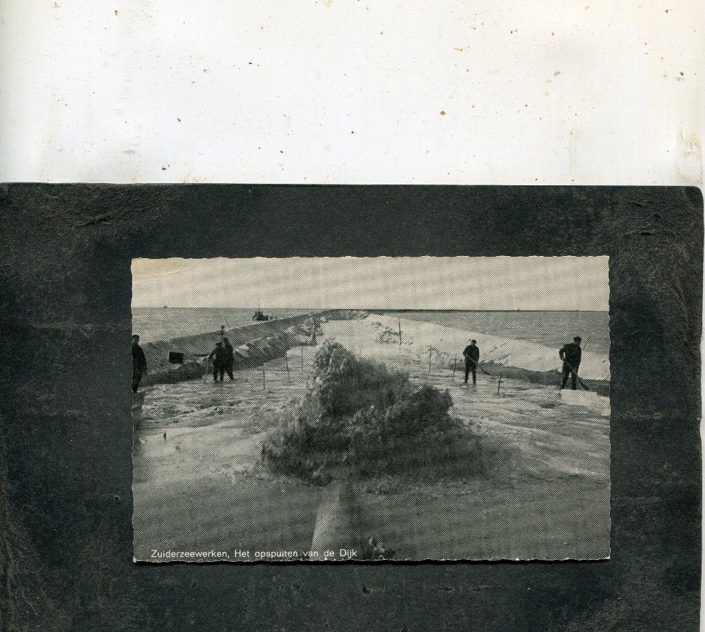 Ansicht Zuiderzeewerken - Het opspuiten van de dijk, Verzenden, 1940 tot 1960, Ongelopen
