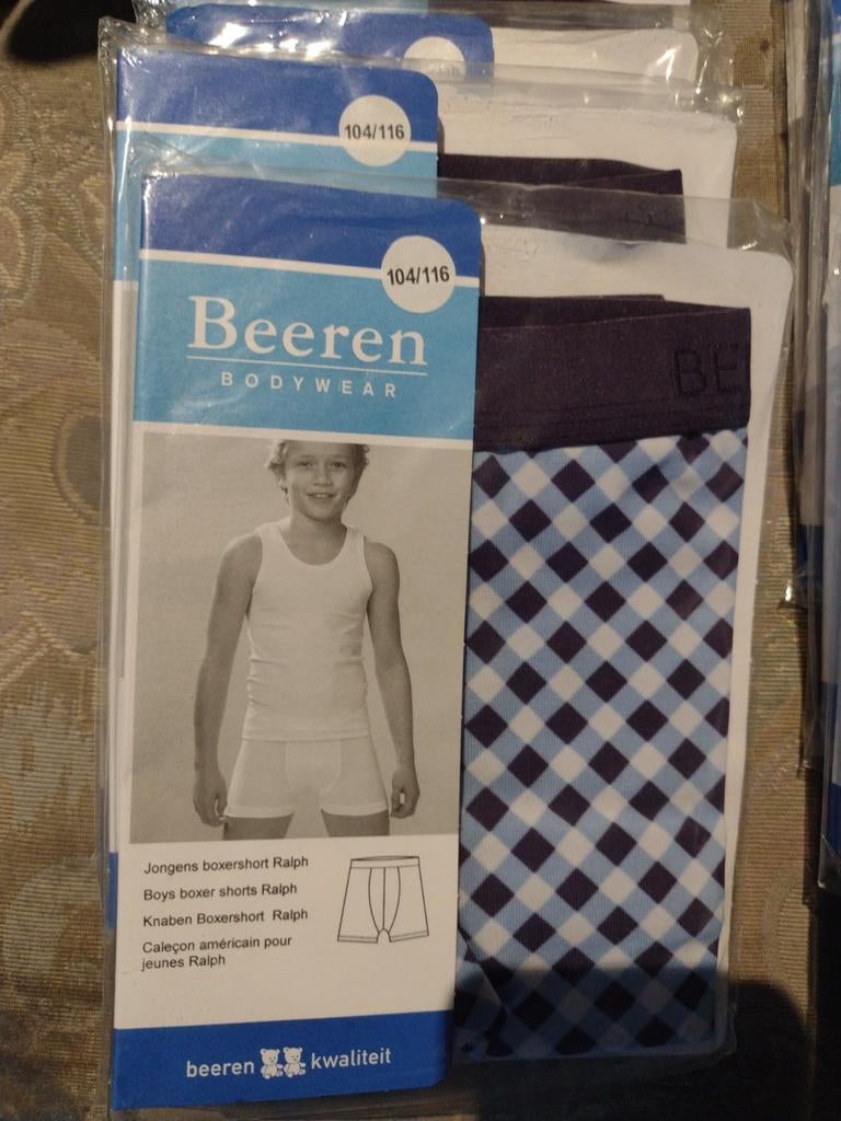 Beeren Bodywear Jongens hemd+boxer 104/116 partij nw, Kinderen en Baby's, Beeren Bodywear, Nieuw, Ophalen of Verzenden, Jongetje
