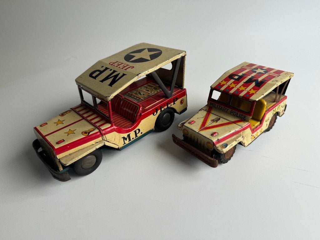 Willy's Jeep, Blikken speelgoed Japan vintage, Ophalen of Verzenden, Gebruikt