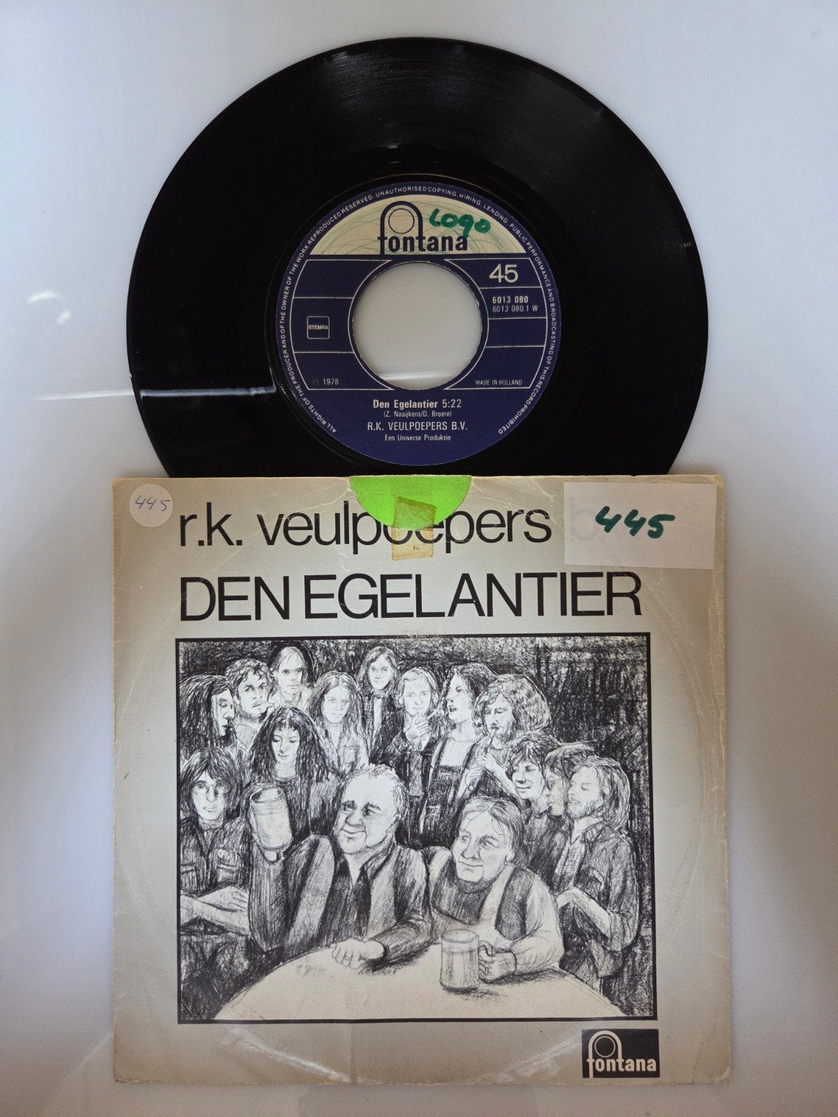 R.K Veulpoepers - Den Egelantier, Ophalen of Verzenden, Gebruikt, 7 inch, Nederlandstalig