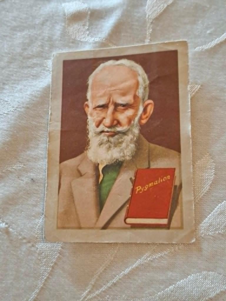 Prentje/Chromo : George Bernard Shaw/Chocolade Jacques, Gebruikt, Verzenden, 1940 tot 1960, Prent