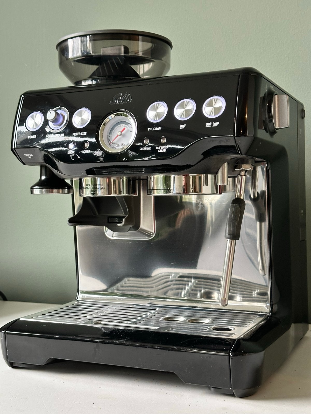 Solis Grind & Infuse Pro Type 115A - Espressomachine, Witgoed en Apparatuur, Ophalen, Espresso apparaat, Zo goed als nieuw, 2 tot 4 kopjes