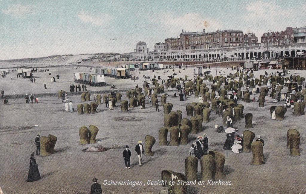 scheveningen  strand kurhaus  1906 tekst/zegel, Ophalen of Verzenden, Voor 1920, Noord-Brabant