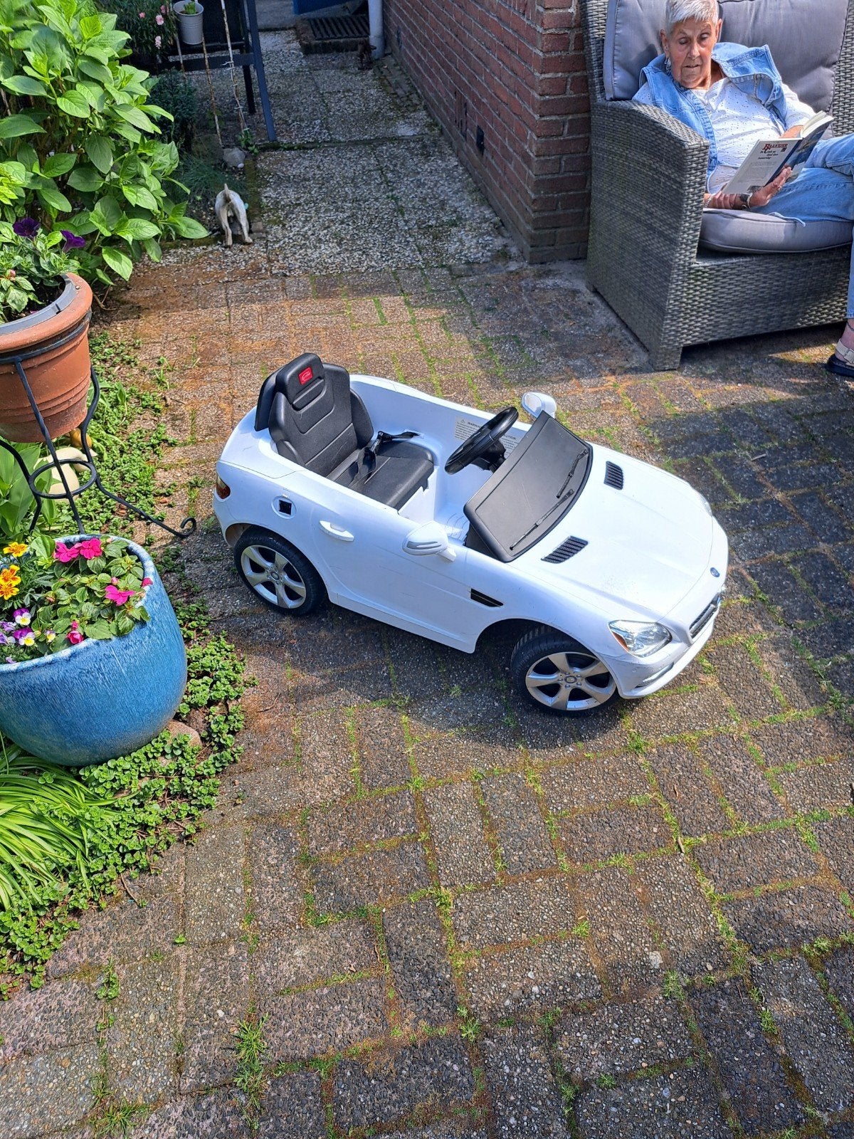 Mercedes SLK elektrische kinderauto met afstandsbediening, Ophalen, Gebruikt