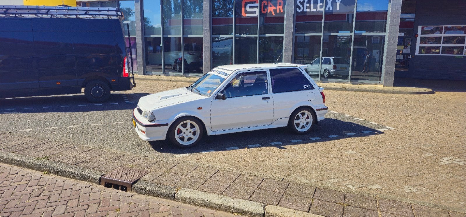 Volk Rays TE37 15 inch 4X100velgen met Toyo Tires TR1 banden, Auto-onderdelen, Banden en Velgen, Ophalen, 15 inch, Banden en Velgen