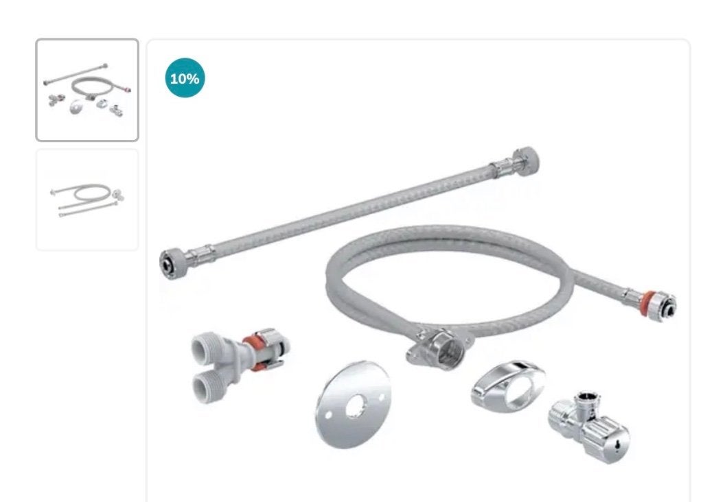 Geberit aansluitset 249.801.00.1, Doe-het-zelf en Verbouw, Ophalen of Verzenden, Nieuw, Rvs, Toilet