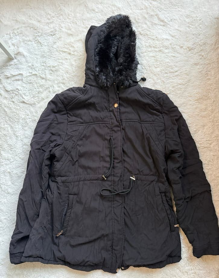Black Winter Jacket, Ophalen of Verzenden, Gedragen, Maat 46/48 (XL) of groter, Zwart