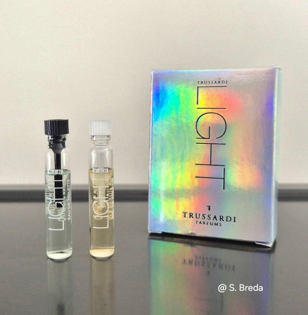 Trussardi - Light Her & Him sample setje, Ophalen of Verzenden, Zo goed als nieuw, Proef of Tester, Gevuld