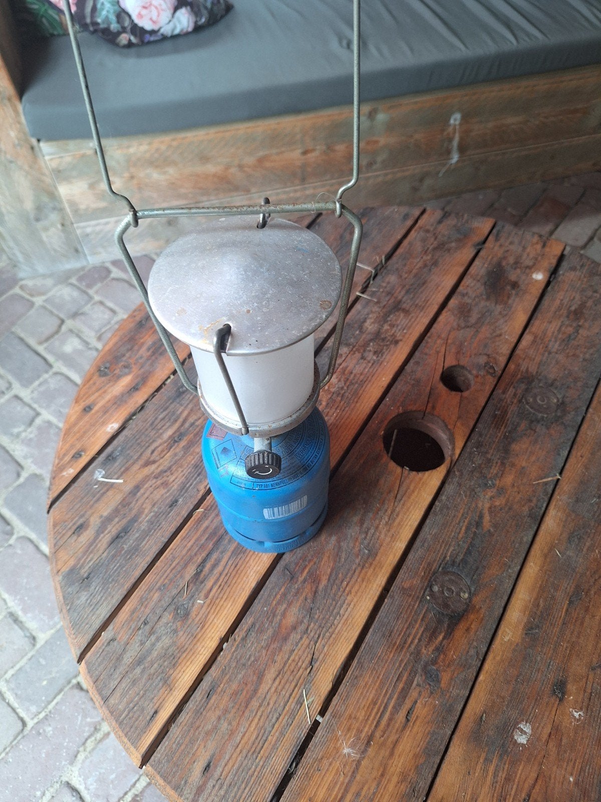 Campingaz gaslamp / lantaarn, Caravans en Kamperen, Ophalen, Gebruikt