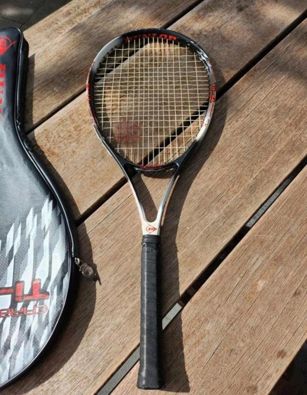 Dunlop Ti-4 Tennis Racket L3 Vibrotech, Ophalen of Verzenden, Zo goed als nieuw, Racket, L3