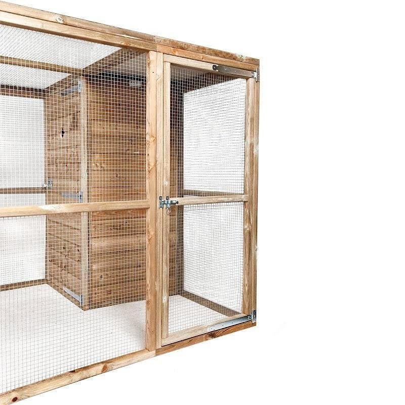 Houten Volière met nachthok Iris, Ophalen of Verzenden, Nieuw, Hout, Volière