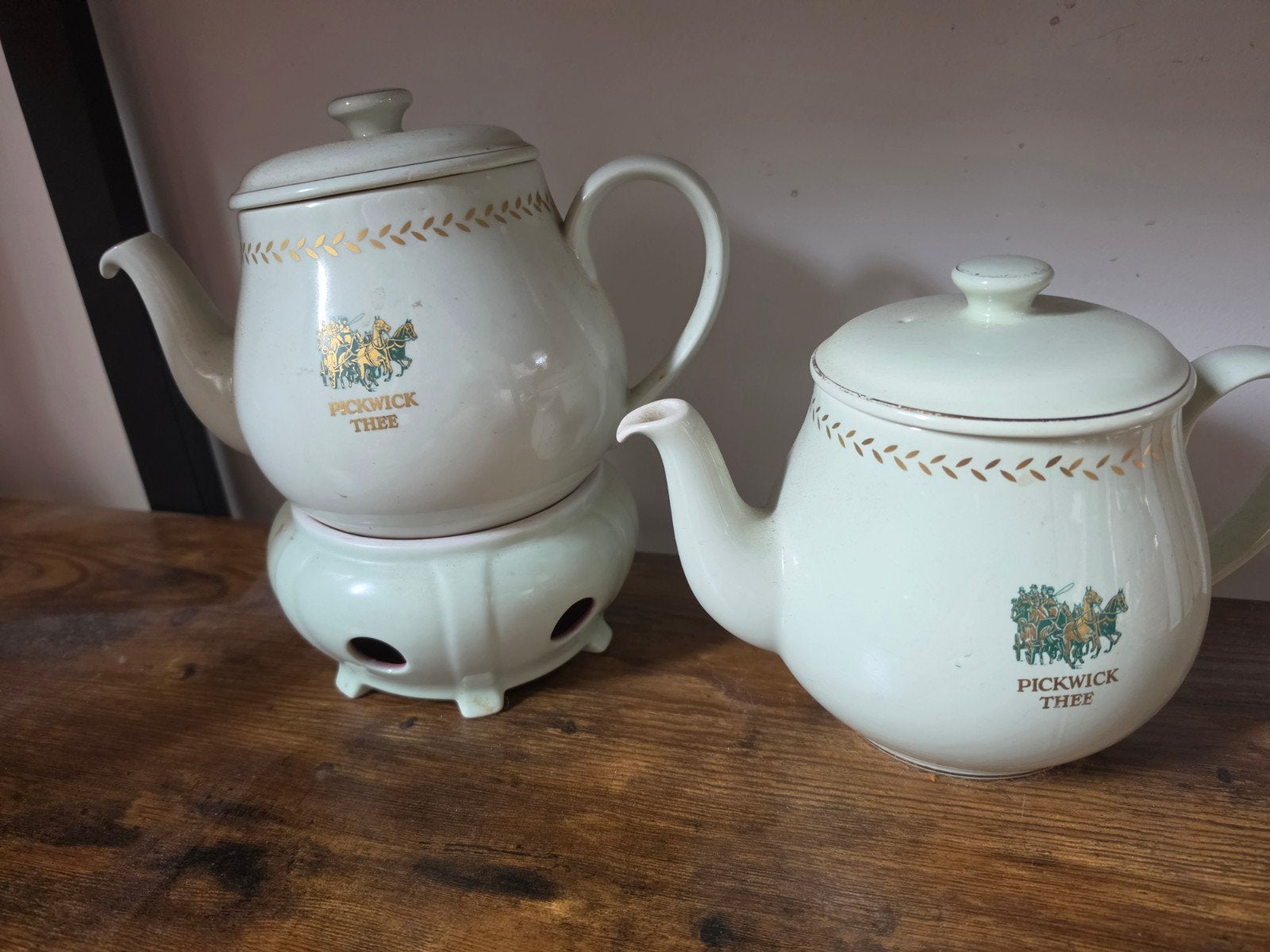 Vintage Pickwick Theepotten Set met Warmhouder, Ophalen of Verzenden