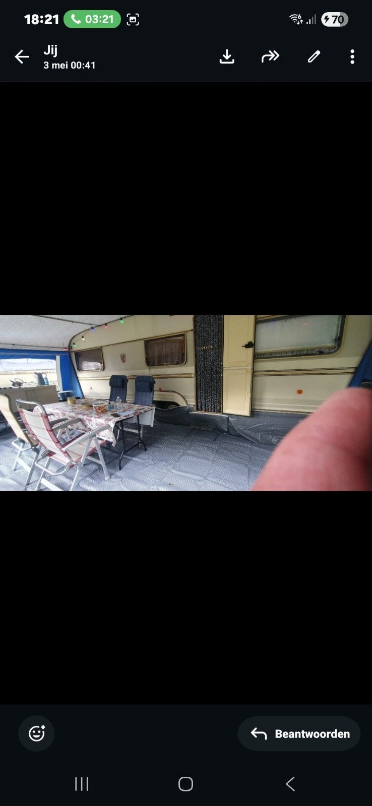 Voortent  komt van een tabbert 630 comtesse, Ophalen, Zo goed als nieuw