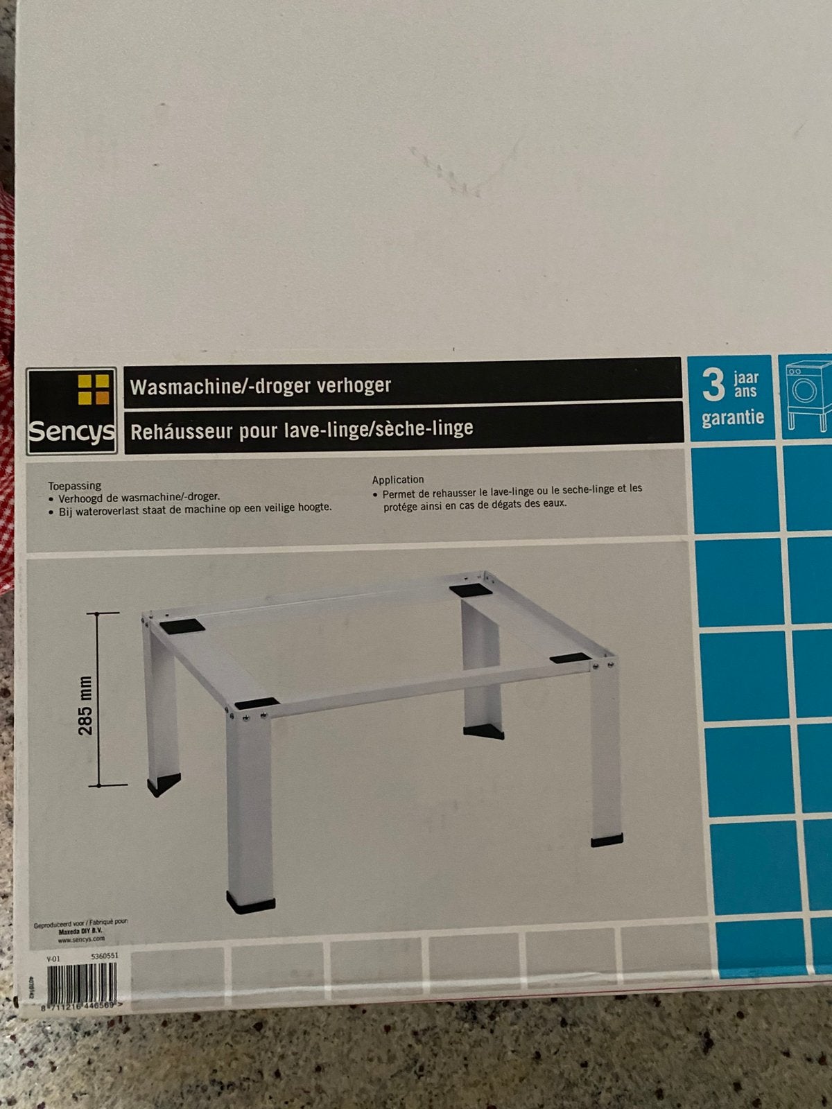 Wasmachine verhoger twee stuks, Ophalen, Nieuw, 1200 tot 1600 toeren, Minder dan 85 cm