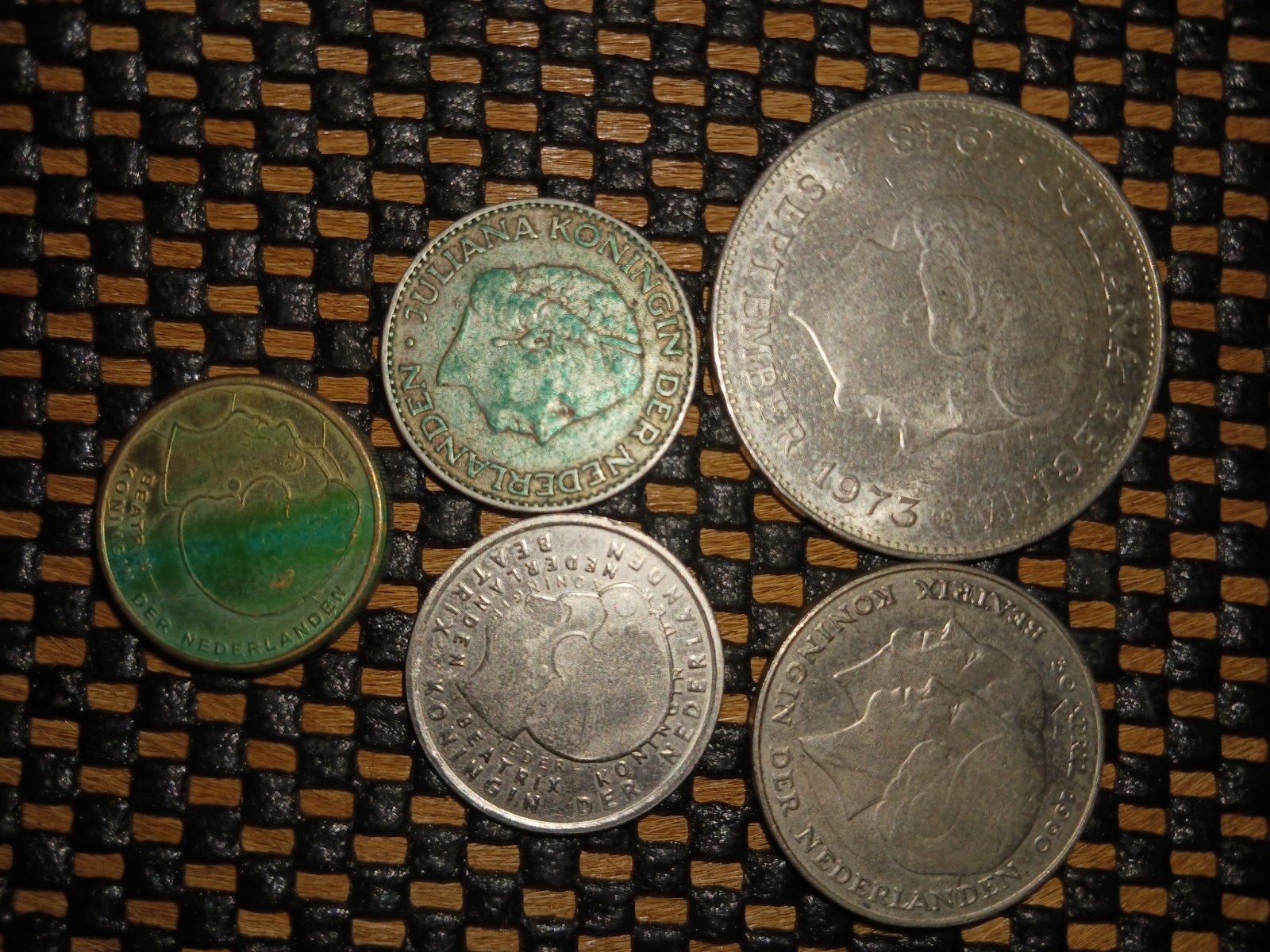 kleine verzameling Nederlandse munten vanaf 1956+België, Postzegels en Munten, 1 gulden, Koningin Juliana, Setje, Zilver