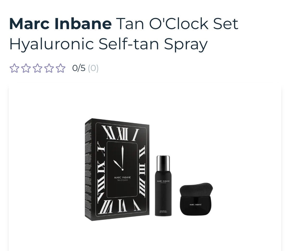 Marc Inbane Tan O'Clock Set Hyaluronic Self-tan Spray, Ophalen of Verzenden, Nieuw, Zonnebrand of After Sun