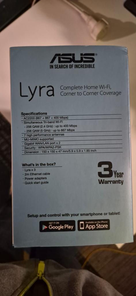 ASUS Lyra Complete Home Wi-Fi Systeem (3-pack), Computers en Software, Routers en Modems, Zo goed als nieuw, Router, Ophalen of Verzenden