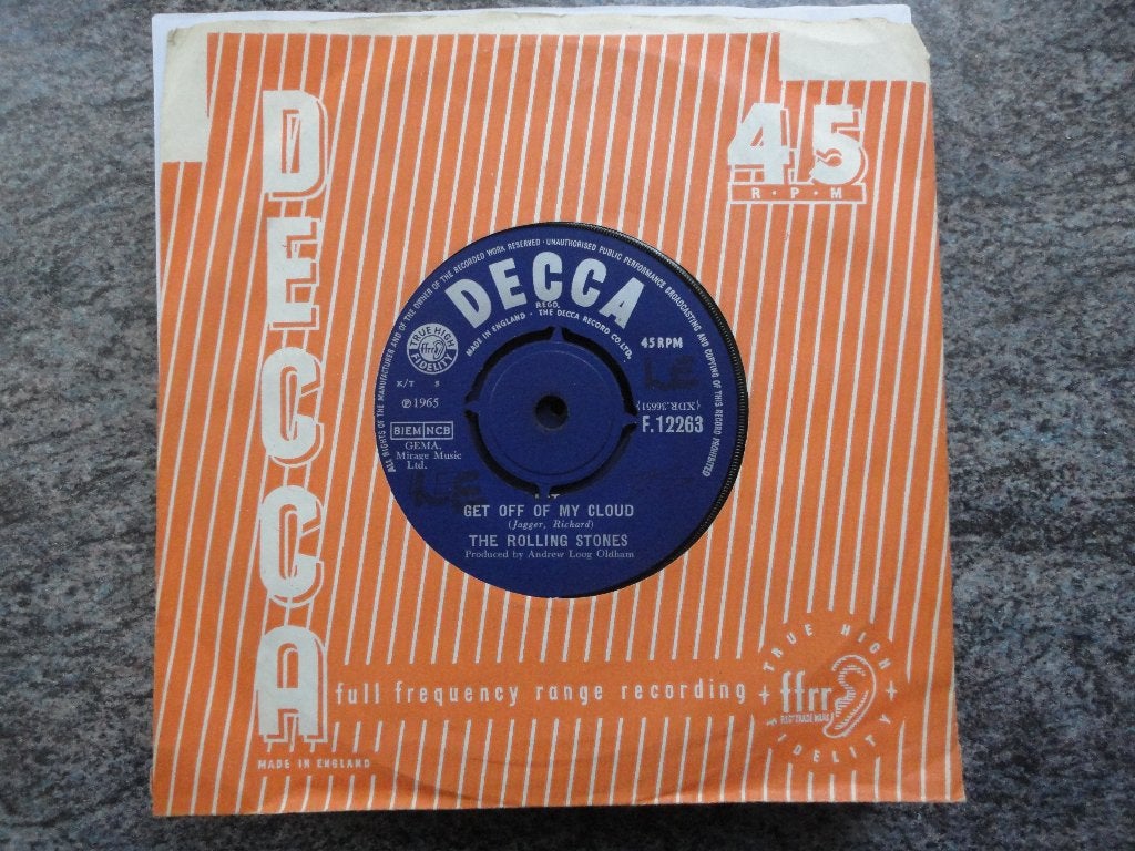 Rolling Stones - Get off of my cloud UK 1965, Gebruikt, Originele persing, 7 inch, Ophalen of Verzenden