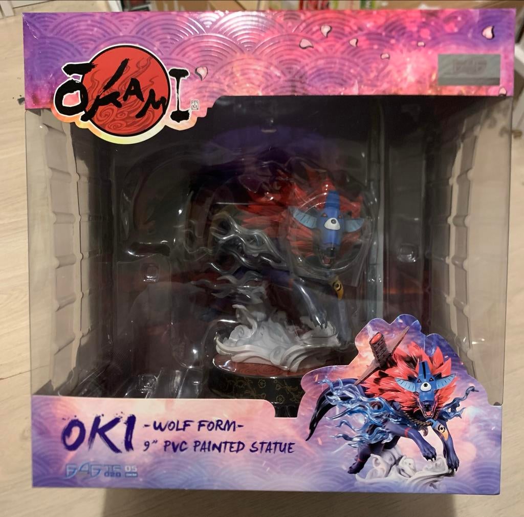 Okami Oki Wolf Form 9" PVC Geschilderd Beeld, Ophalen of Verzenden, Nieuw
