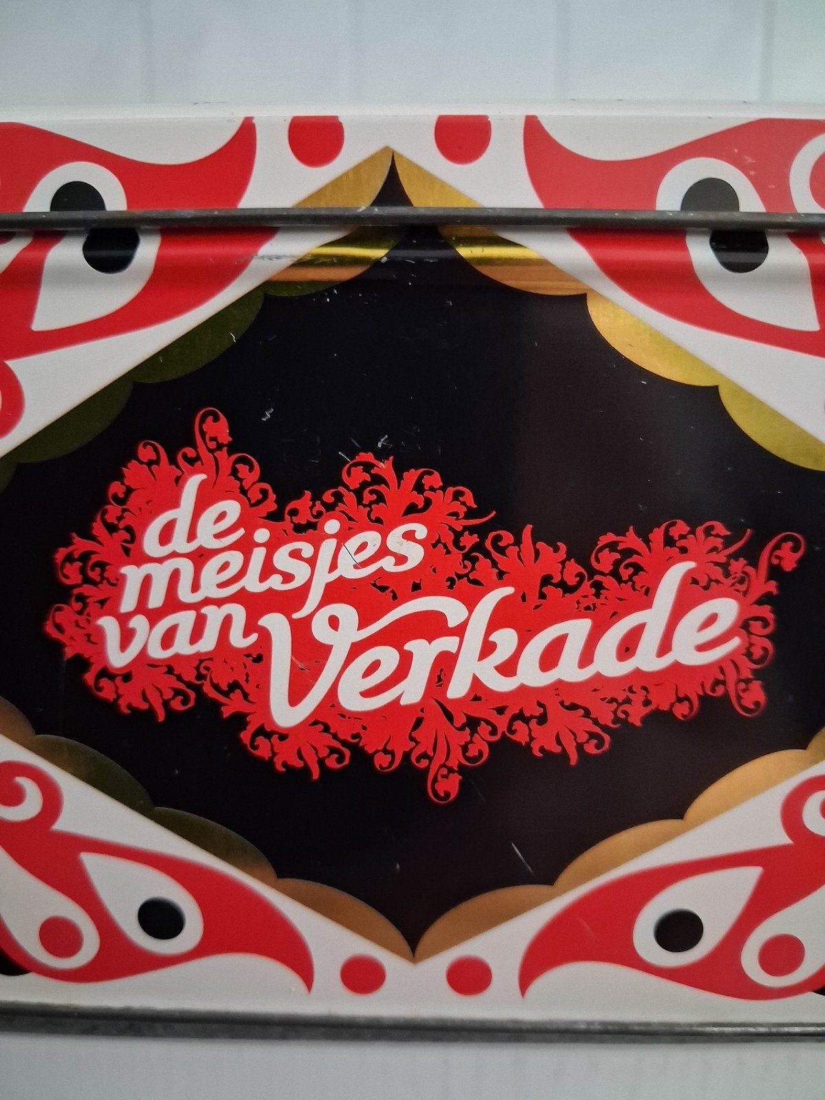 DE MEISJES VAN VERKADE  FRAAI ROYAAL VERKADE BISCUITS BLIK, Verzamelen, Blikken, Ophalen of Verzenden, Zo goed als nieuw, Overige