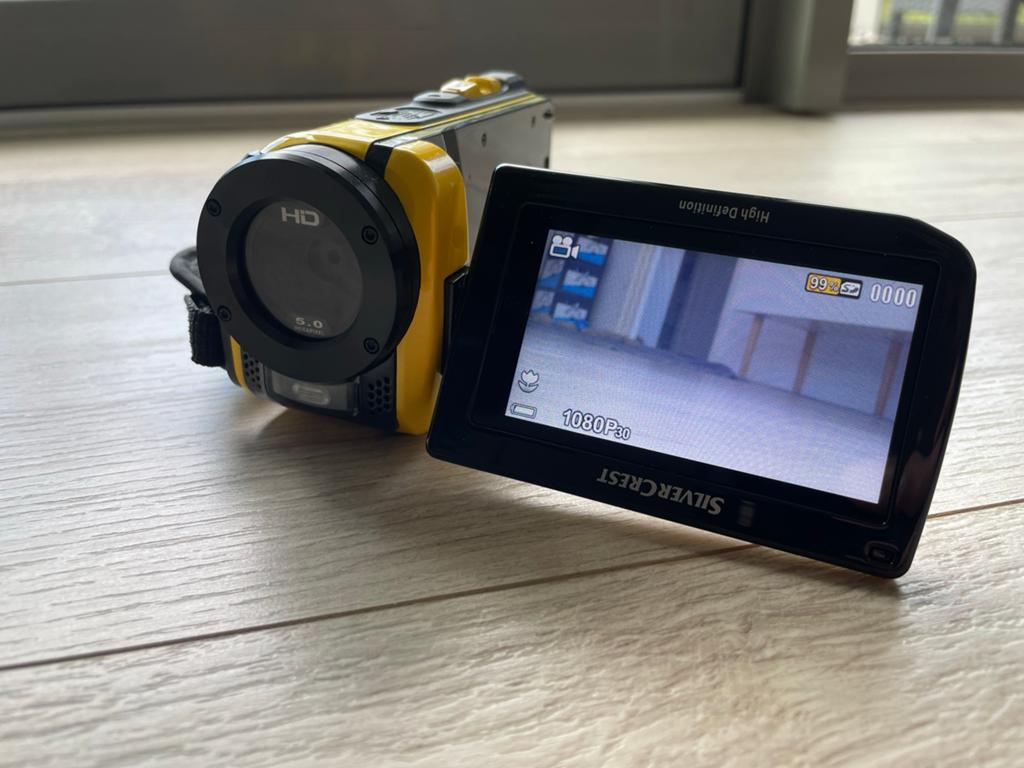 Silvercrest Vlogcamera Full HD Onderwater + Accu & SD Kaart, Overige merken, Full HD, Zo goed als nieuw, Geheugenkaart