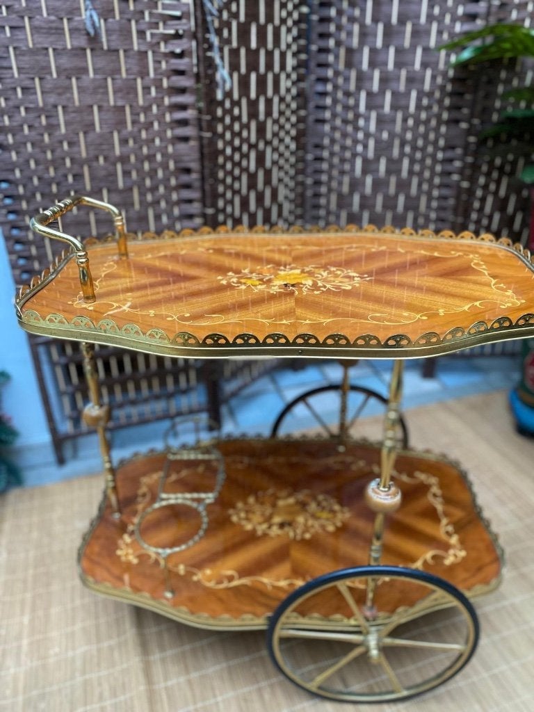 Vintage serveerwagen, Ophalen, Minder dan 55 cm, Gebruikt, Overige vormen