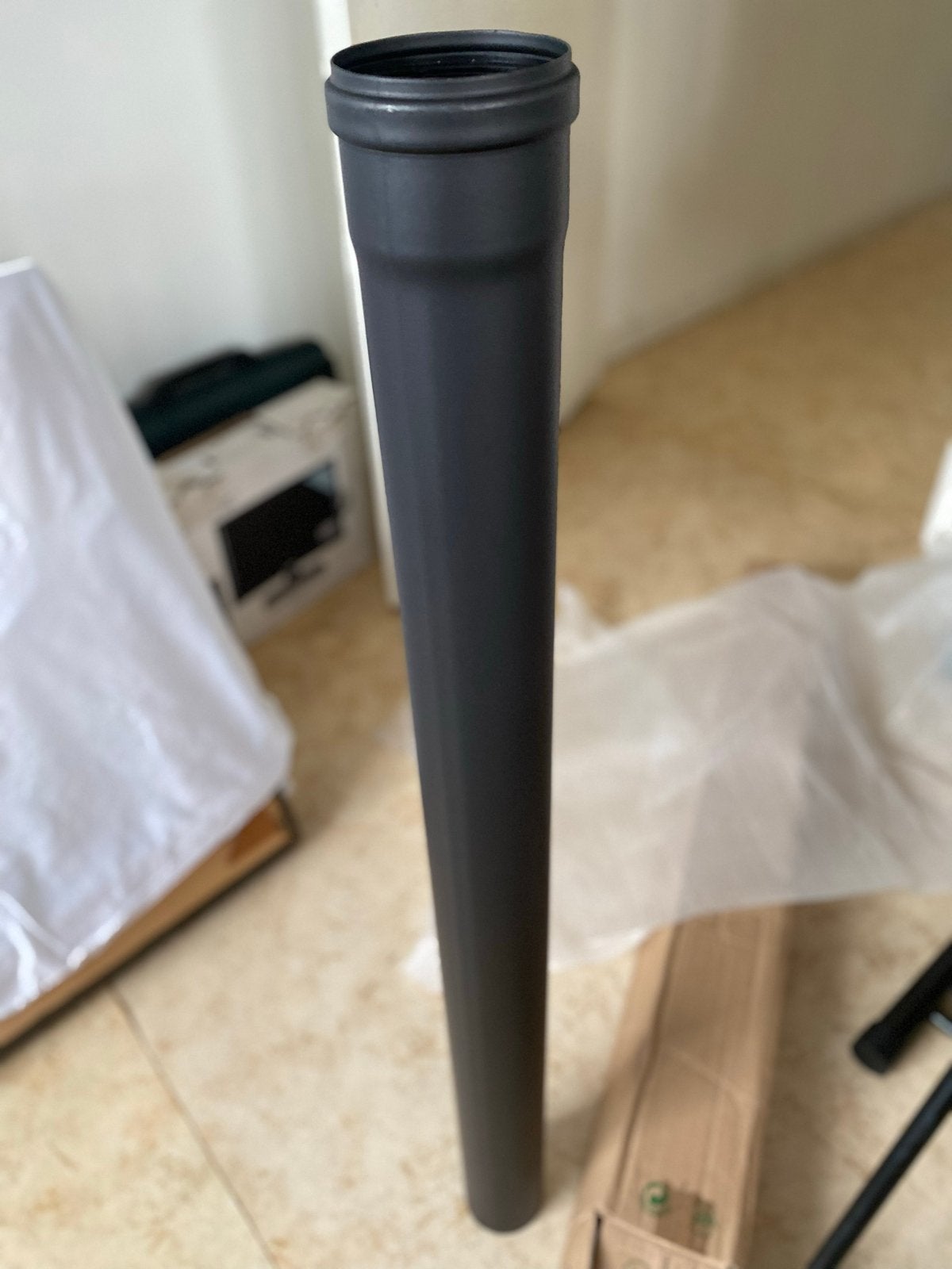 Nieuwe kachelpijp lengte 1 mtr diamtr 10 cm, Huis en Inrichting, Kachels, Ophalen, Nieuw, Hout, Houtkachel