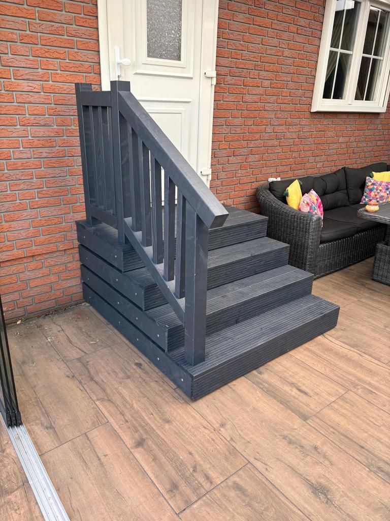 Voorjaarsactie Chalet opstap trap bordestrap woonwagen, Ophalen of Verzenden, Nieuw, Hout