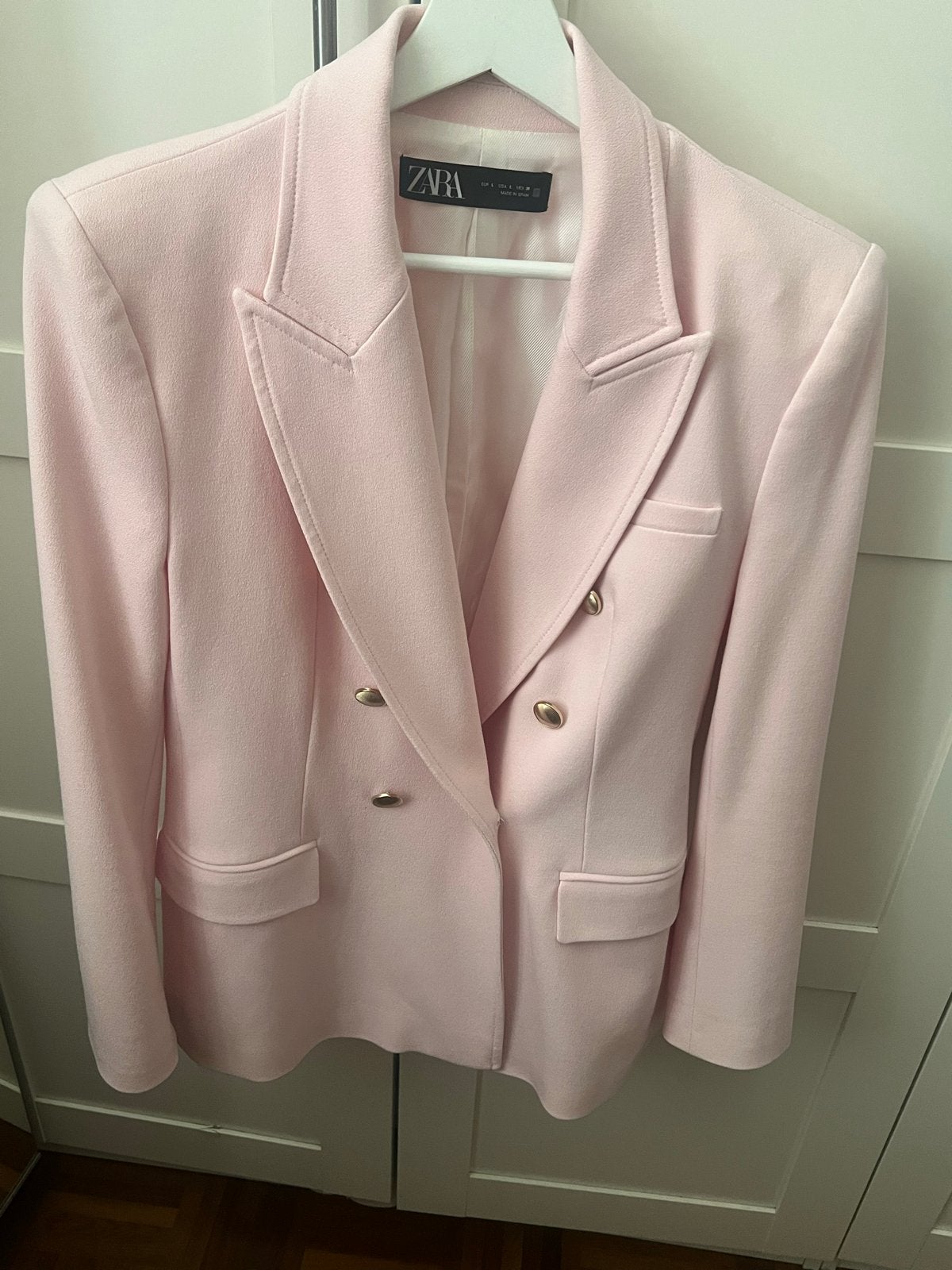 Roze blazer van Zara, maat L, Maat 42/44 (L), Ophalen of Verzenden, Zo goed als nieuw, Jasje