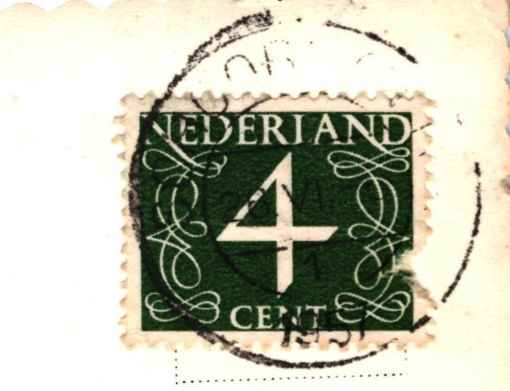 700115 Bergen 1957 Hertenkamp Gelopen met postzegel, Ophalen of Verzenden, 1940 tot 1960, Gelopen, Noord-Holland