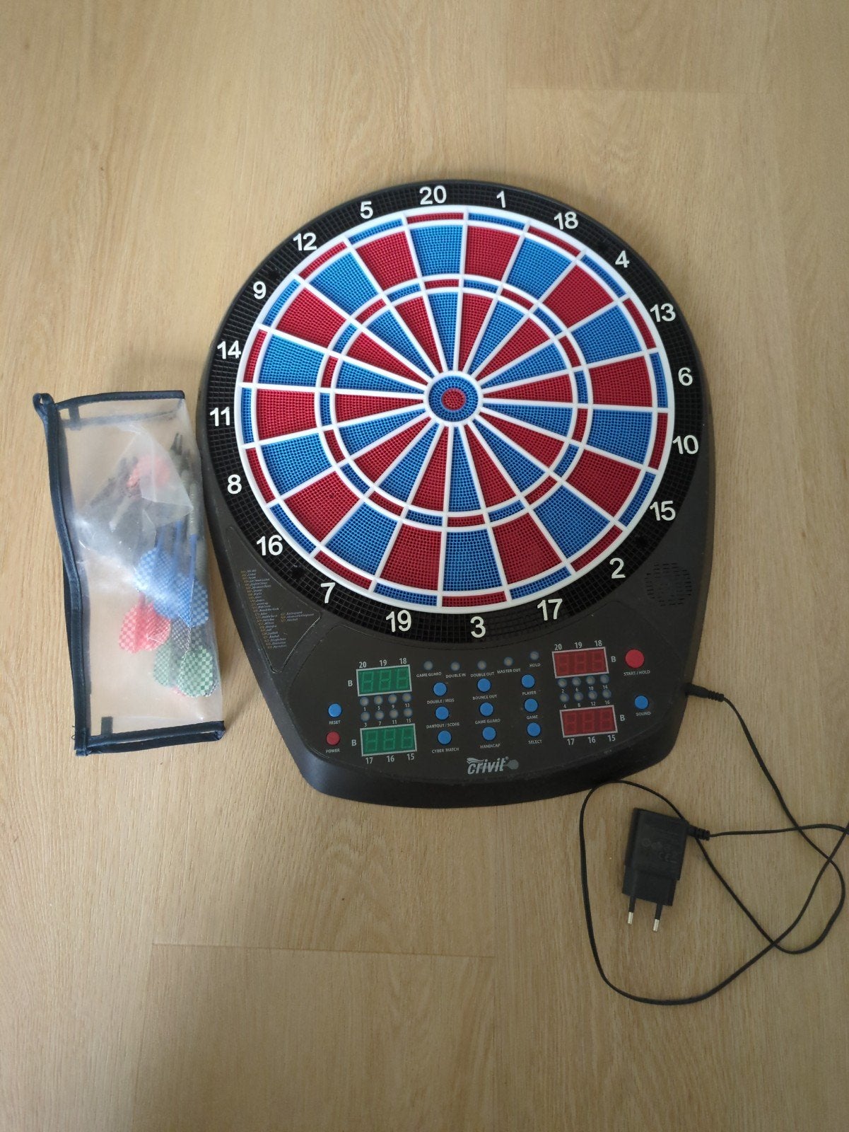 Elektronisch dartbord met soft tip pijlen - Crivit, Sport en Fitness, Darts, Ophalen, Gebruikt, Dartbord met pijlen, Soft tip