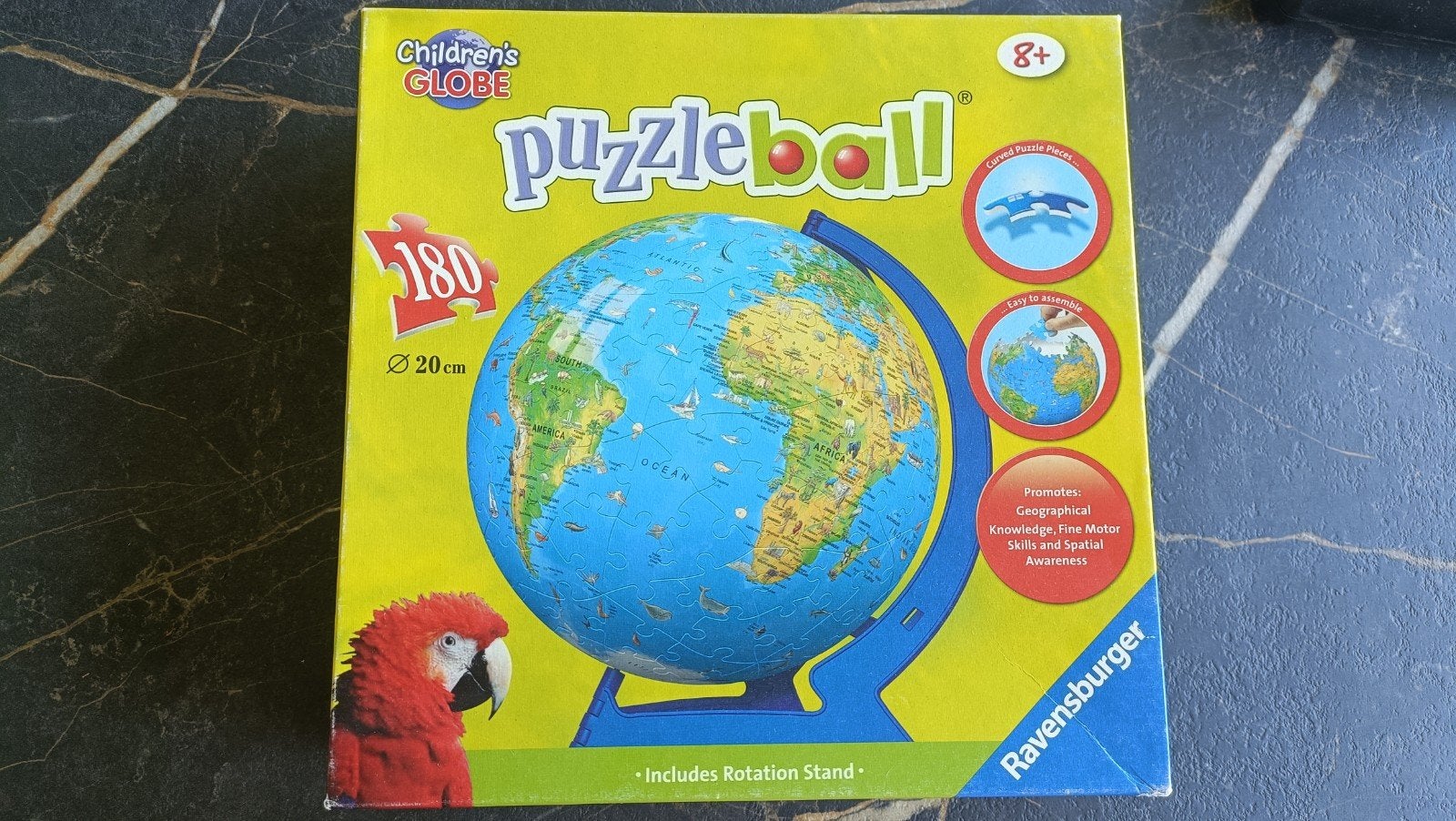 Ravensburger Puzzleball Wereldbol 180 stukjes, Ophalen of Verzenden, Meer dan 50 stukjes, Gebruikt, 6 jaar of ouder