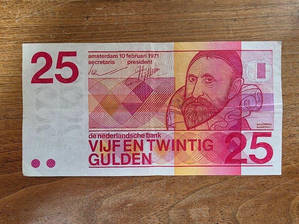 25 gulden 1971 "Sweelinck", Ophalen of Verzenden, Koningin Juliana, Overige waardes, Losse munt