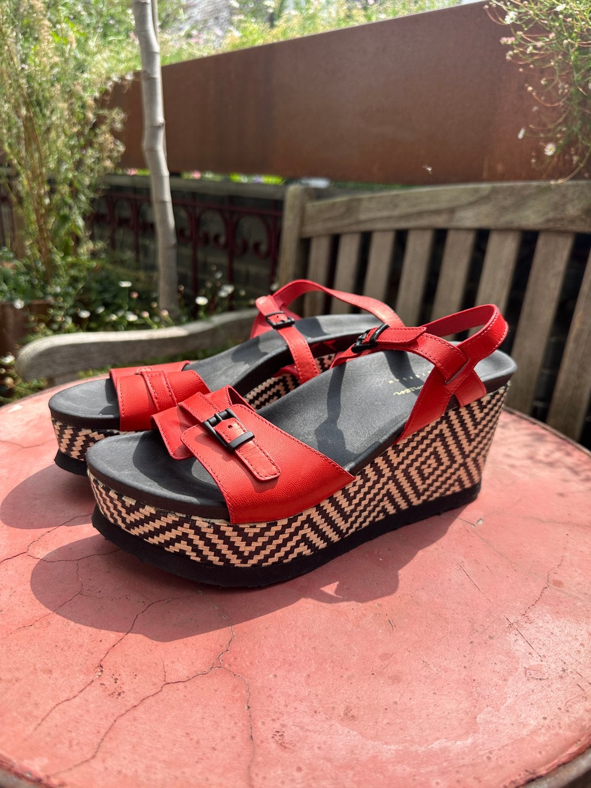 Jan Jansen 2x zomer schoenen met hak en clogs maat 41 zgan, Ophalen of Verzenden, Zo goed als nieuw, Blauw