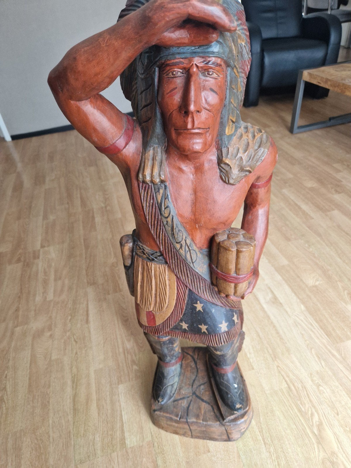 Te Koop indiaan, Ophalen, Hout, 50 - 100 cm, Bruin