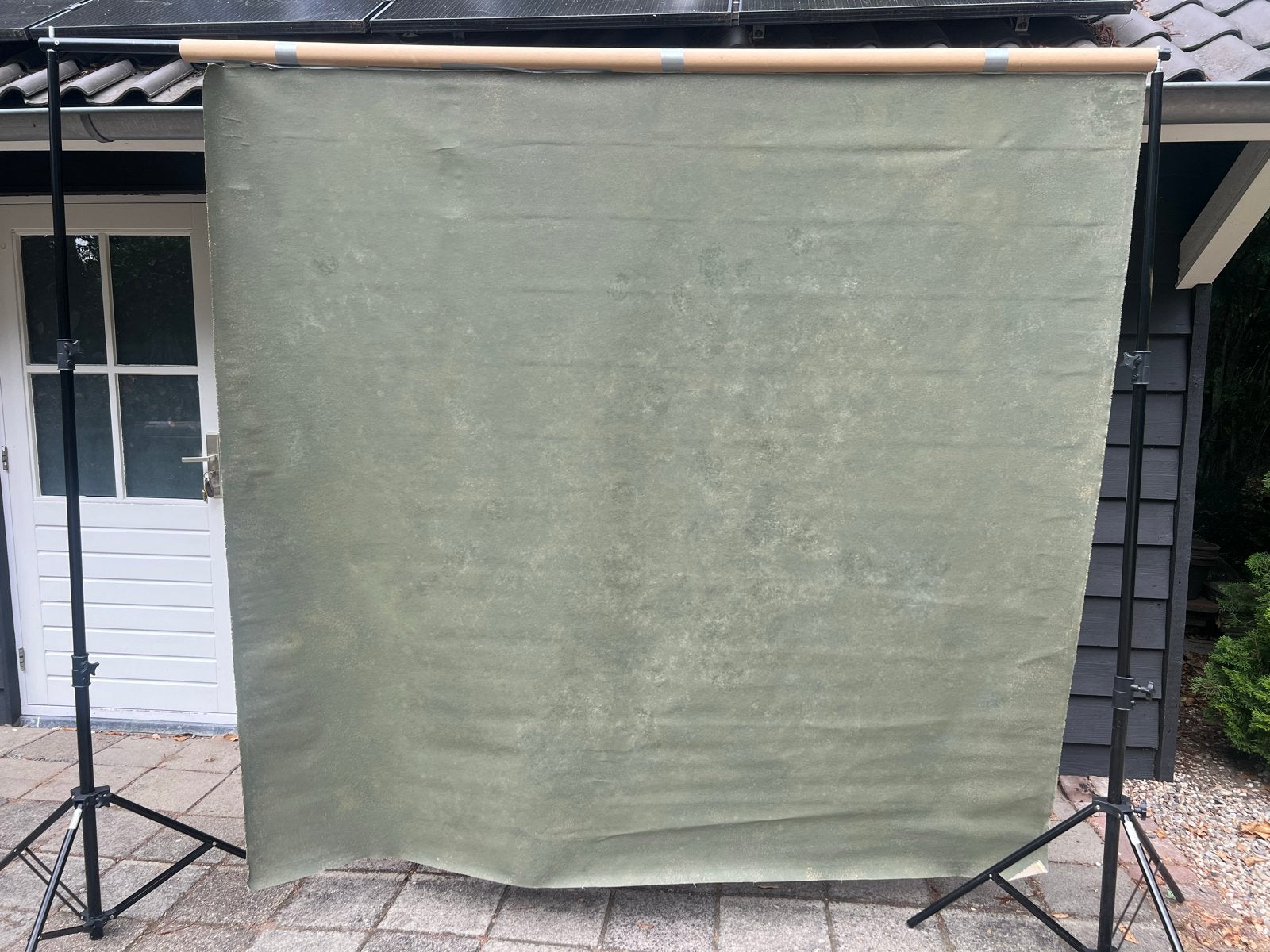 Handgemaakte canvas fotografie achtergrond groentinten, Audio, Tv en Foto, Fotografie | Fotostudio en Toebehoren, Ophalen, Zo goed als nieuw