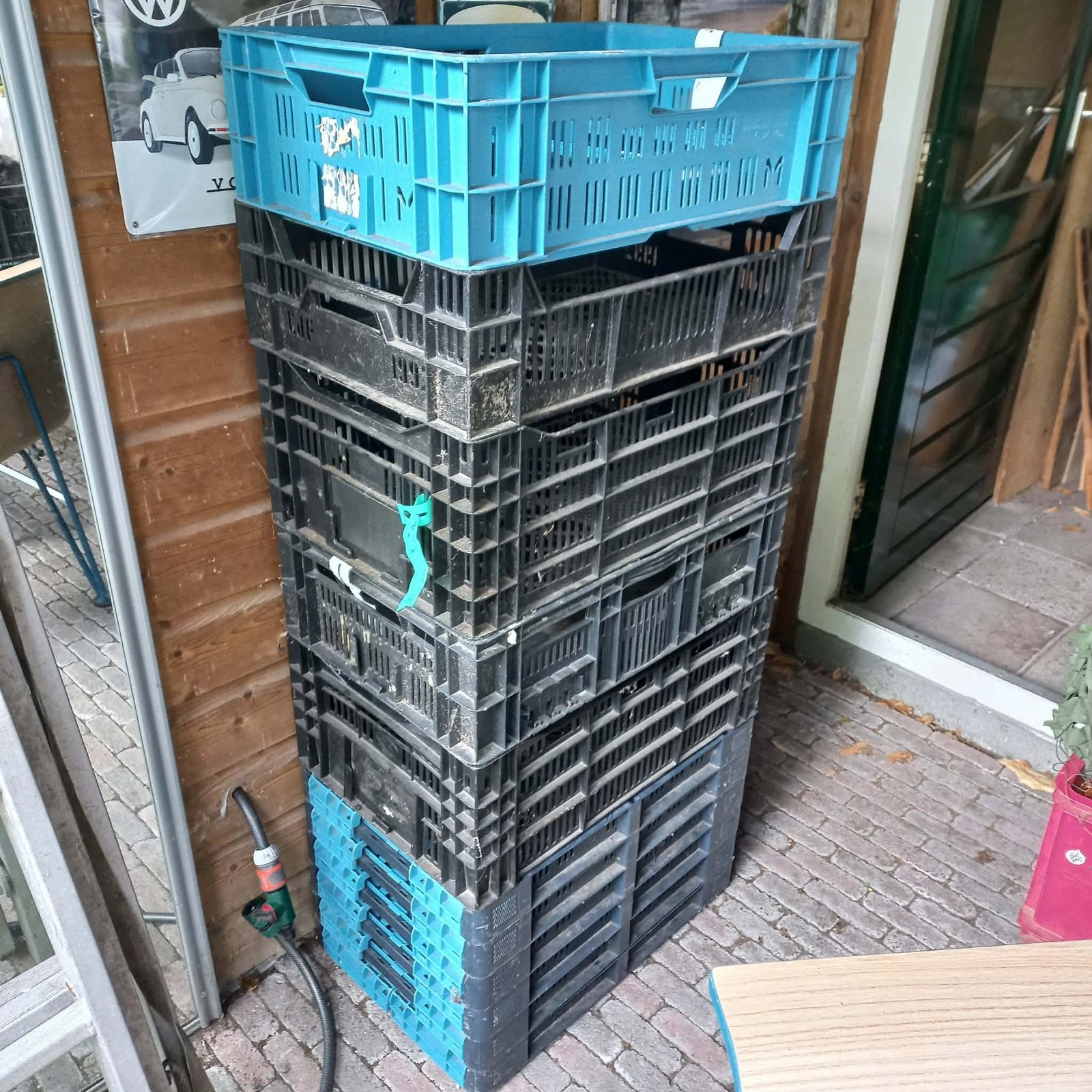 Opbergkratten, waarvan 6 inklapbaar, Ophalen, Gebruikt, Krat, Opvouwbaar