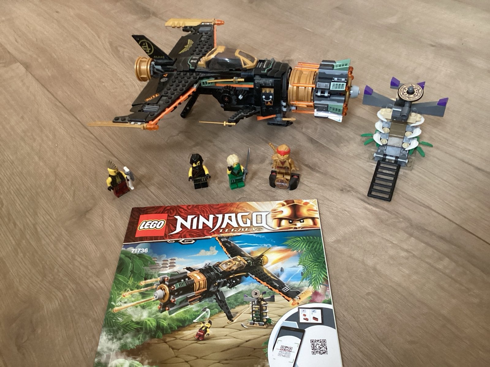 LEGO Ninjago Legacy 71736 Boulder Blaster met minifiguren, Lego, Ophalen of Verzenden, Zo goed als nieuw, Inclusief instructies