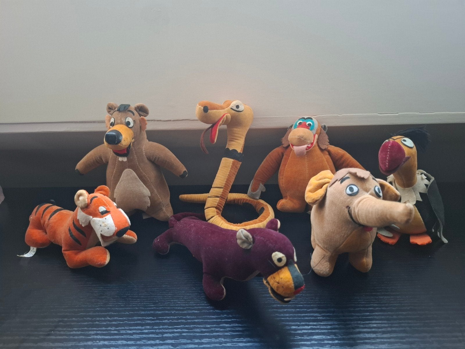 Vintage Disney Jungle Boek Knuffels uit 1966, Disney, Ophalen of Verzenden, Met label, Middelgroot (20 tot 80 cm)