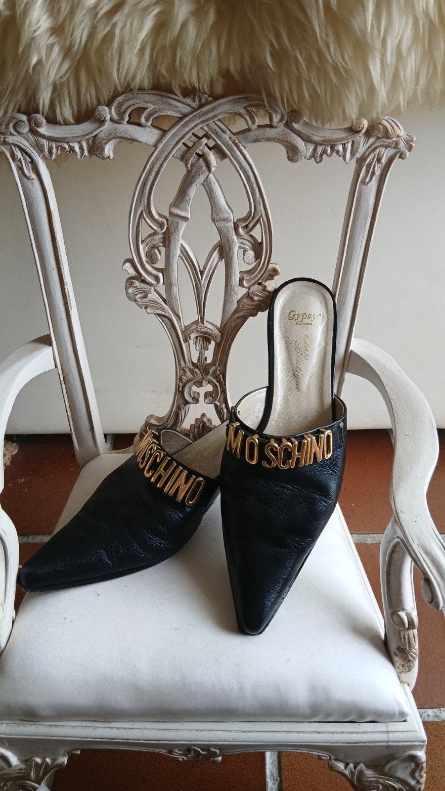 Moschino muiltjes, Zwart, Gedragen, Sandalen of Muiltjes, Moschino