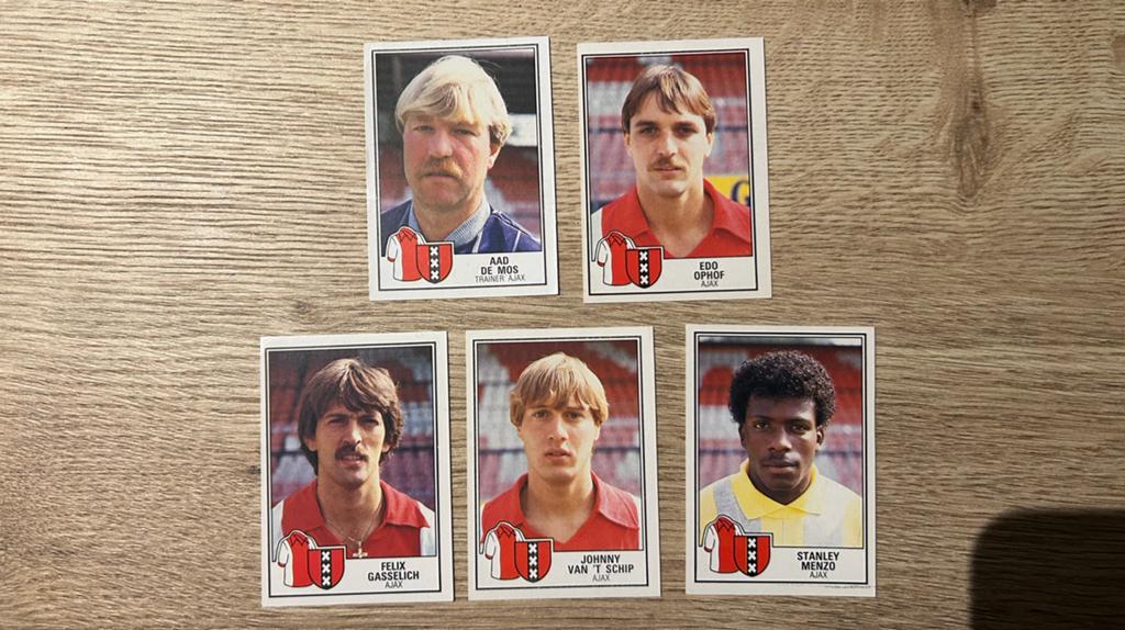 Panini Voetbal 85 plaatjes Ajax 5x, Verzenden, Zo goed als nieuw, Meerdere plaatjes