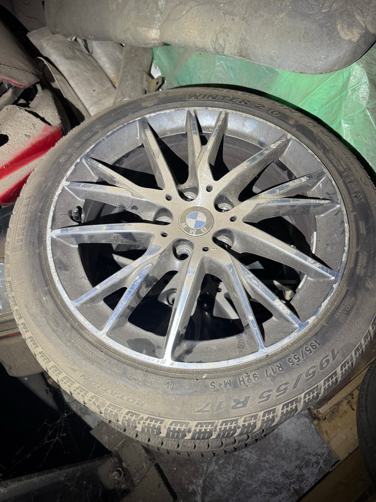 BMW Winterbanden met Velgen 195/55 R17, Ophalen, Gebruikt
