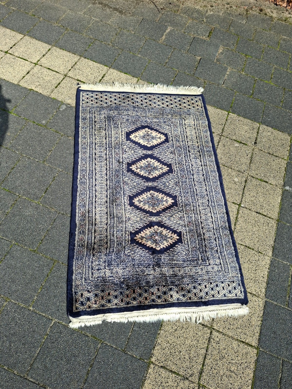 Davoud Perzisch Tapijt - Handgeknoopt - Zo goed als nieuw, Gebruikt, 100 tot 150 cm, Blauw, Perzisch, Traditioneel