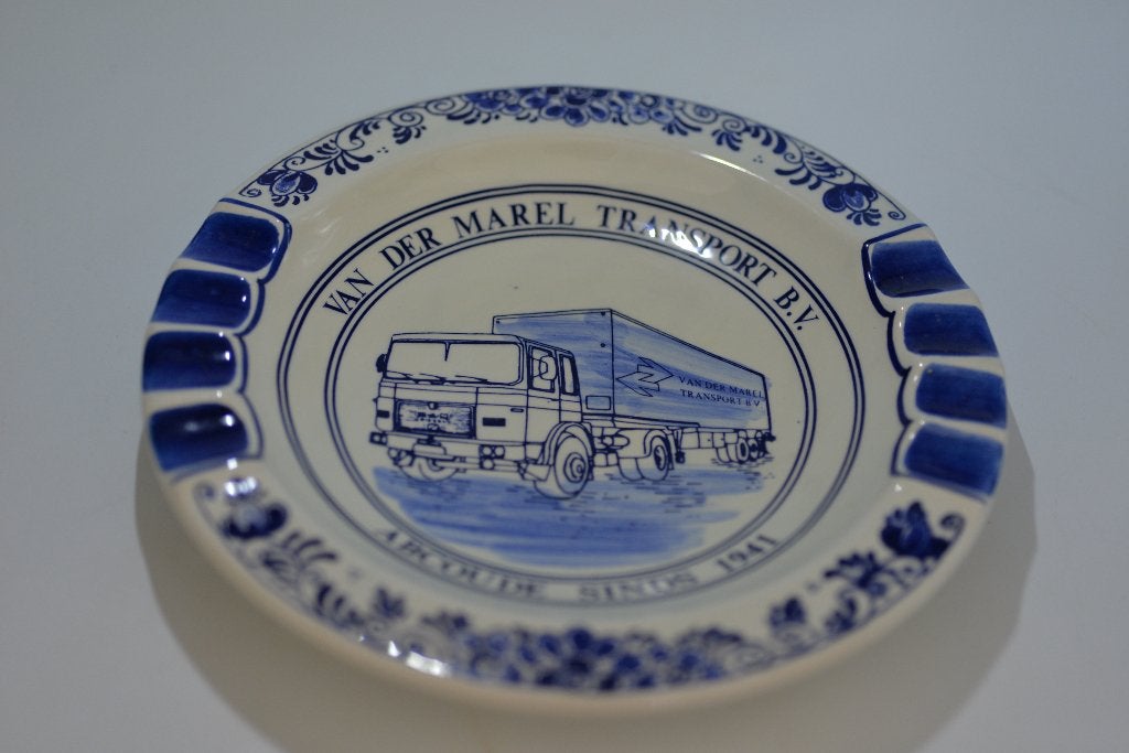 Van der Marel transport Abcoude asbak Royal Delfts MAN truck, Verzamelen, Ophalen of Verzenden, Zo goed als nieuw, Auto's