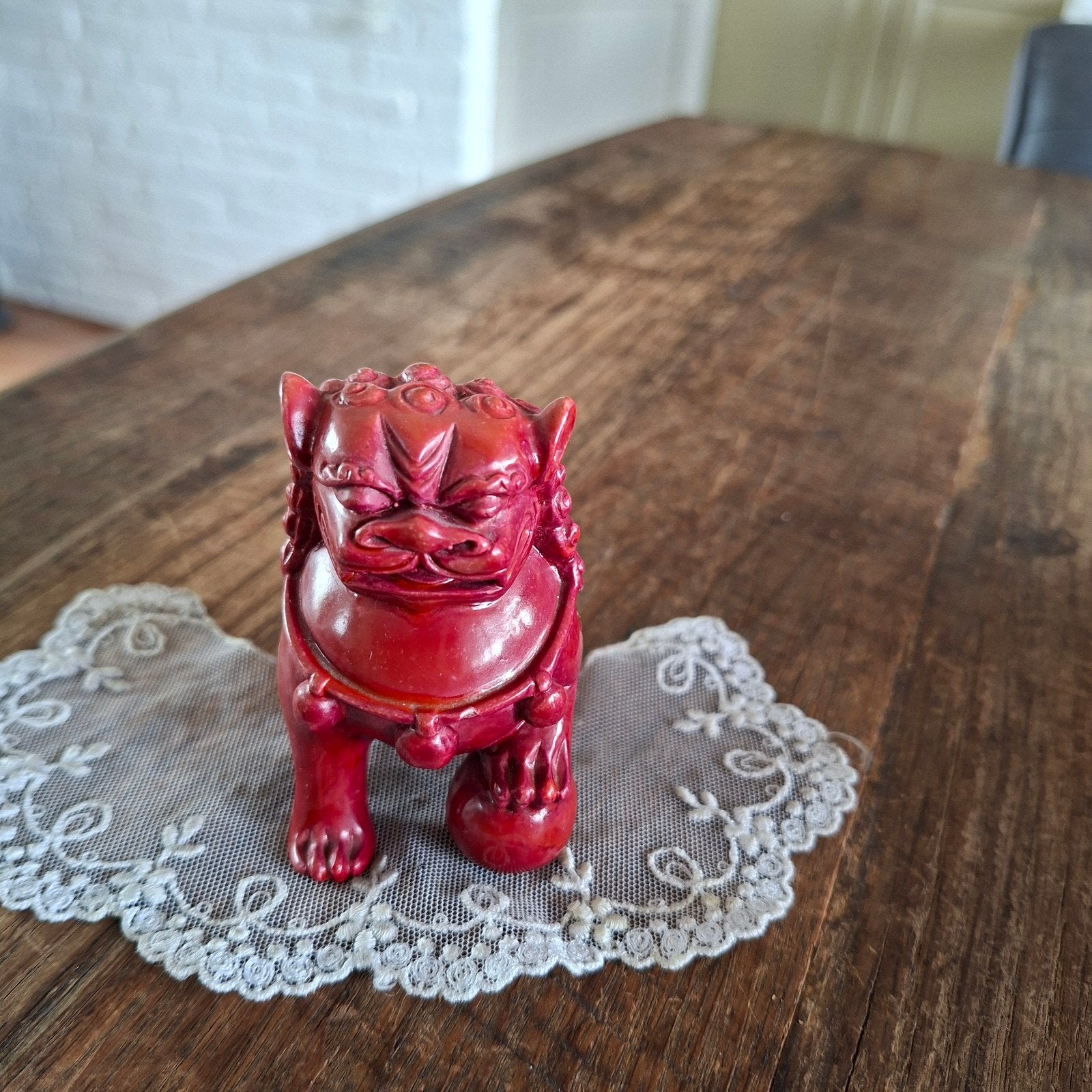 Foo Dog Beeldje Tempelwachter 7 cm groot, Ophalen of Verzenden