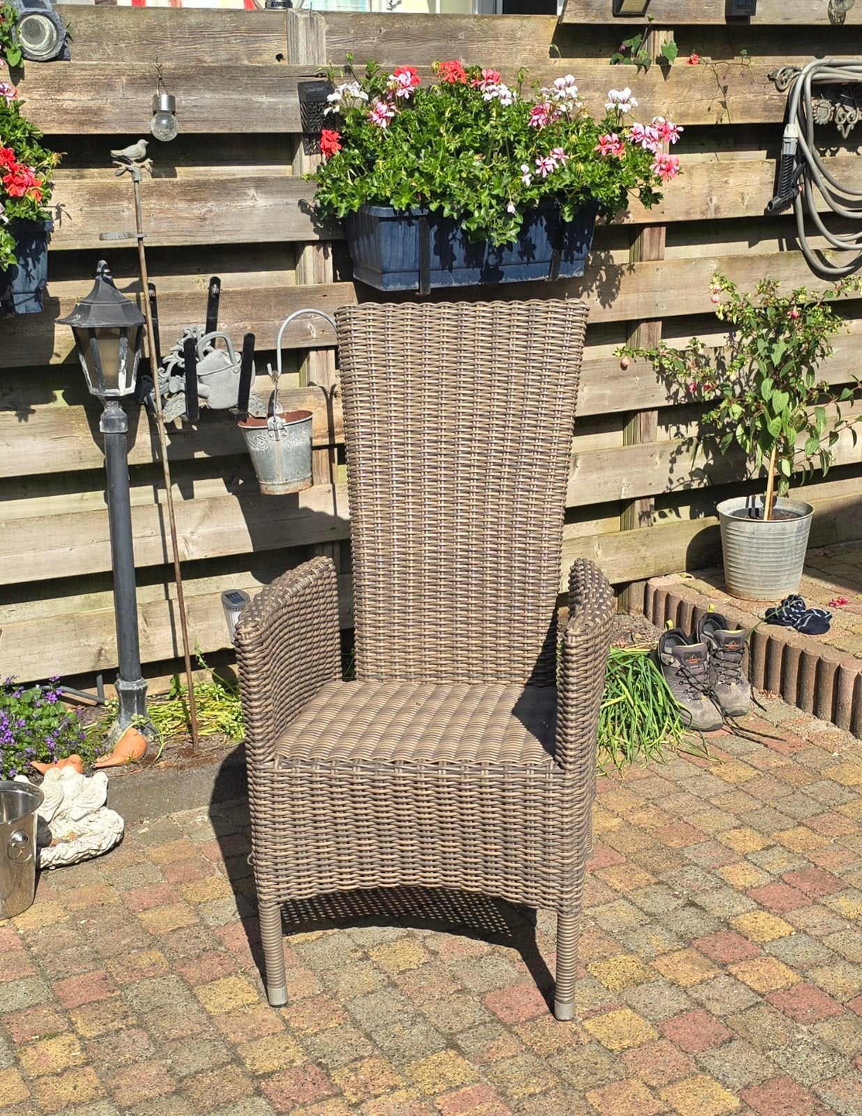 Wicker verstelbare tuinstoel, Ophalen, Gebruikt
