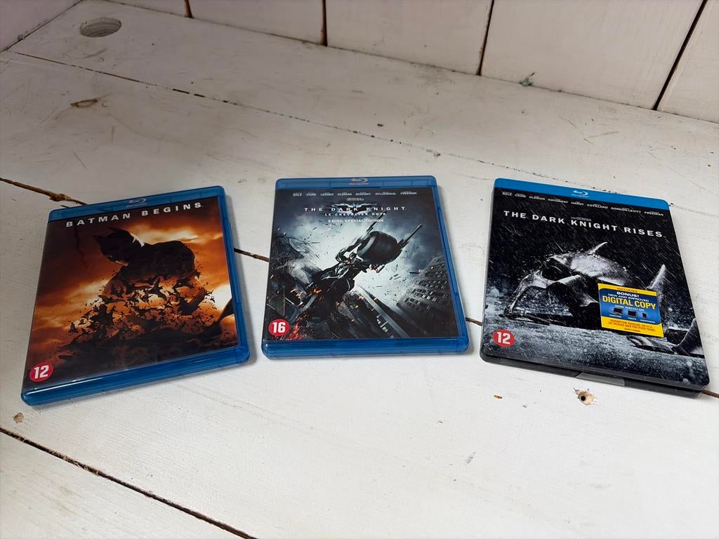 Batman The Dark Knight Trilogie Blu-ray Boxset, Cd's en Dvd's, Blu-ray, Zo goed als nieuw, Actie, Boxset, Ophalen