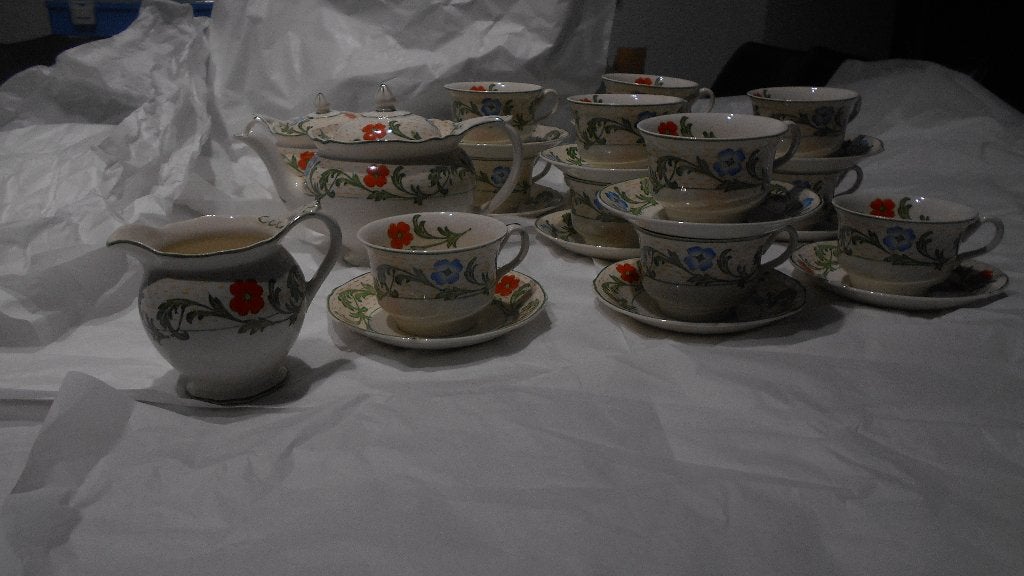 theeservies compleet  zeer mooi Wood and sons Norfolk TOP, Ophalen of Verzenden