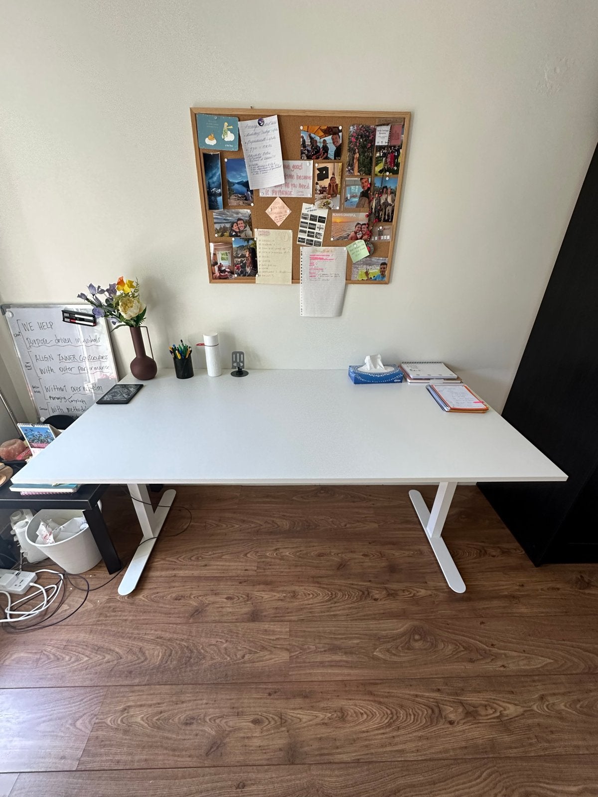 Bureau STAUNING 160 x 80 cm Wit, Huis en Inrichting, Bureaus, Ophalen, Spaanplaat of MDF, Zo goed als nieuw, Overige merken