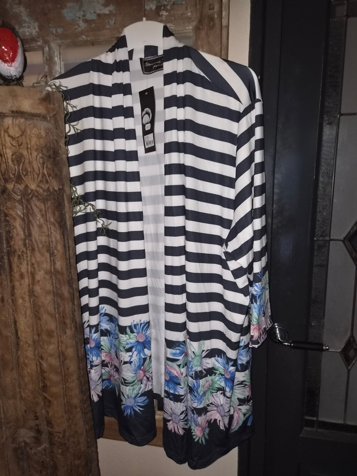 Sempre Piu Vest met Sjaalkraag, Dr blauw Gestreept, maat 54, Kleding | Dames, Blauw, Maat 46/48 (XL) of groter, Nieuw, Ophalen of Verzenden